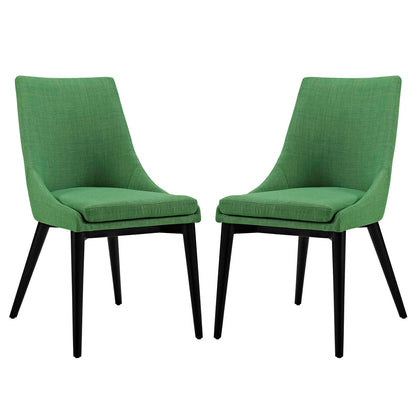 Modway Outlet Viscount Fabric Dining Side Chair Set of 2 by Modway  Bar and Dining Furniture Kelly Green - EEI-2745-GRN-SET