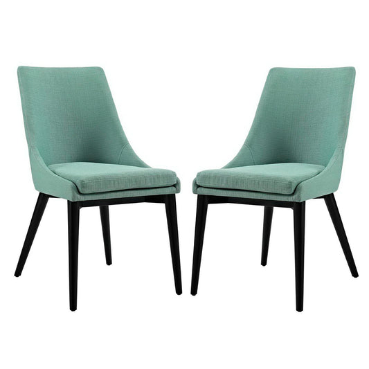 Modway Outlet Viscount Fabric Dining Side Chair Set of 2 by Modway  Bar and Dining Furniture Laguna - EEI-2745-LAG-SET