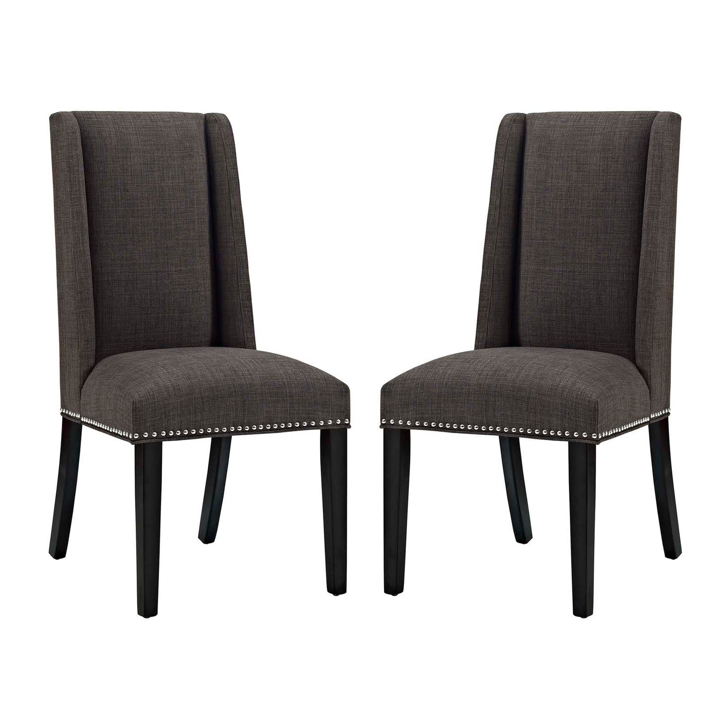 Modway Outlet Baron Fabric Dining Chair Set of 2 by Modway  Bar and Dining Furniture Brown - EEI-2748-BRN-SET