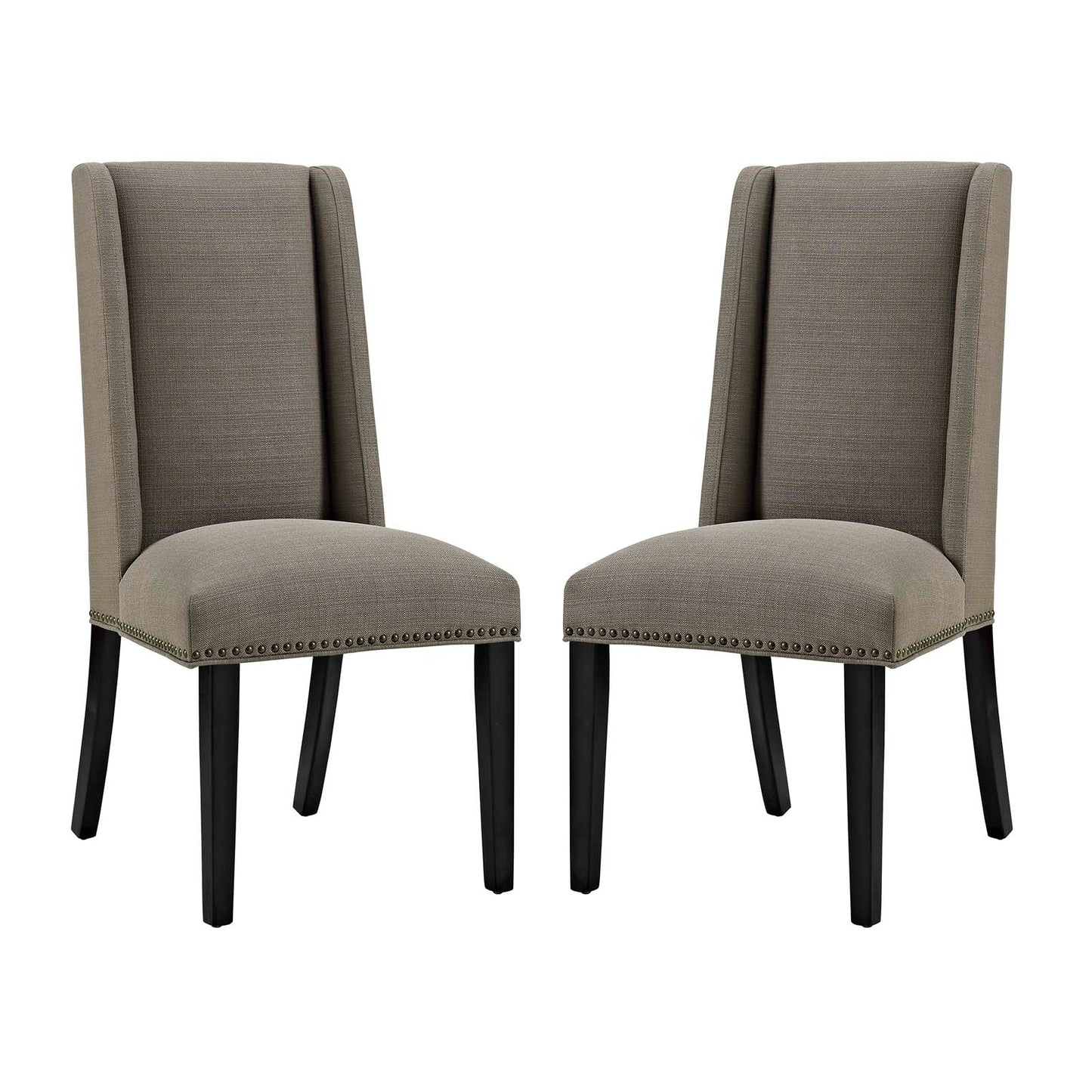 Modway Outlet Baron Fabric Dining Chair Set of 2 by Modway  Bar and Dining Furniture Granite - EEI-2748-GRA-SET