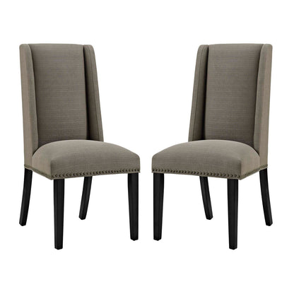 Modway Outlet Baron Fabric Dining Chair Set of 2 by Modway  Bar and Dining Furniture Granite - EEI-2748-GRA-SET