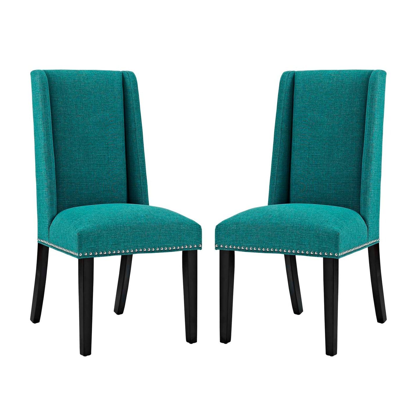 Modway Outlet Baron Fabric Dining Chair Set of 2 by Modway  Bar and Dining Furniture Teal - EEI-2748-TEA-SET