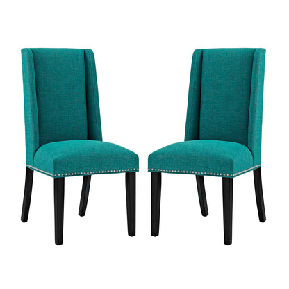 Modway Outlet Baron Fabric Dining Chair Set of 2 by Modway  Bar and Dining Furniture Teal - EEI-2748-TEA-SET