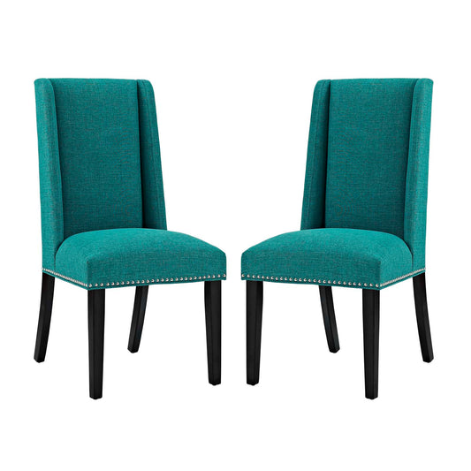 Modway Outlet Baron Fabric Dining Chair Set of 2 by Modway  Bar and Dining Furniture Teal - EEI-2748-TEA-SET