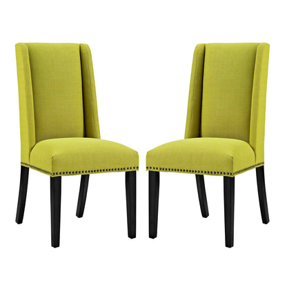 Modway Outlet Baron Fabric Dining Chair Set of 2 by Modway  Bar and Dining Furniture Wheatgrass - EEI-2748-WHE-SET