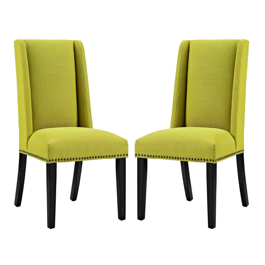 Modway Outlet Baron Fabric Dining Chair Set of 2 by Modway  Bar and Dining Furniture Wheatgrass - EEI-2748-WHE-SET