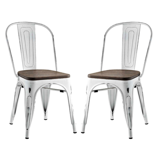 Modway Outlet Promenade Dining Side Chair Set of 2 by Modway  Bar and Dining Furniture White - EEI-2751-WHI-SET