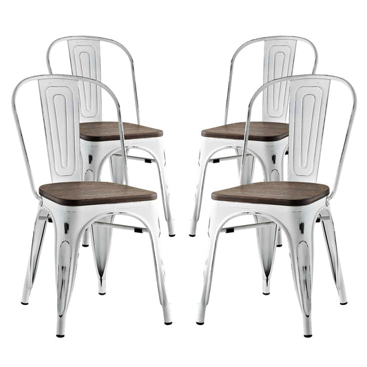 Modway Outlet Promenade Dining Side Chair Set of 4 by Modway  Bar and Dining Furniture White - EEI-2752-WHI-SET