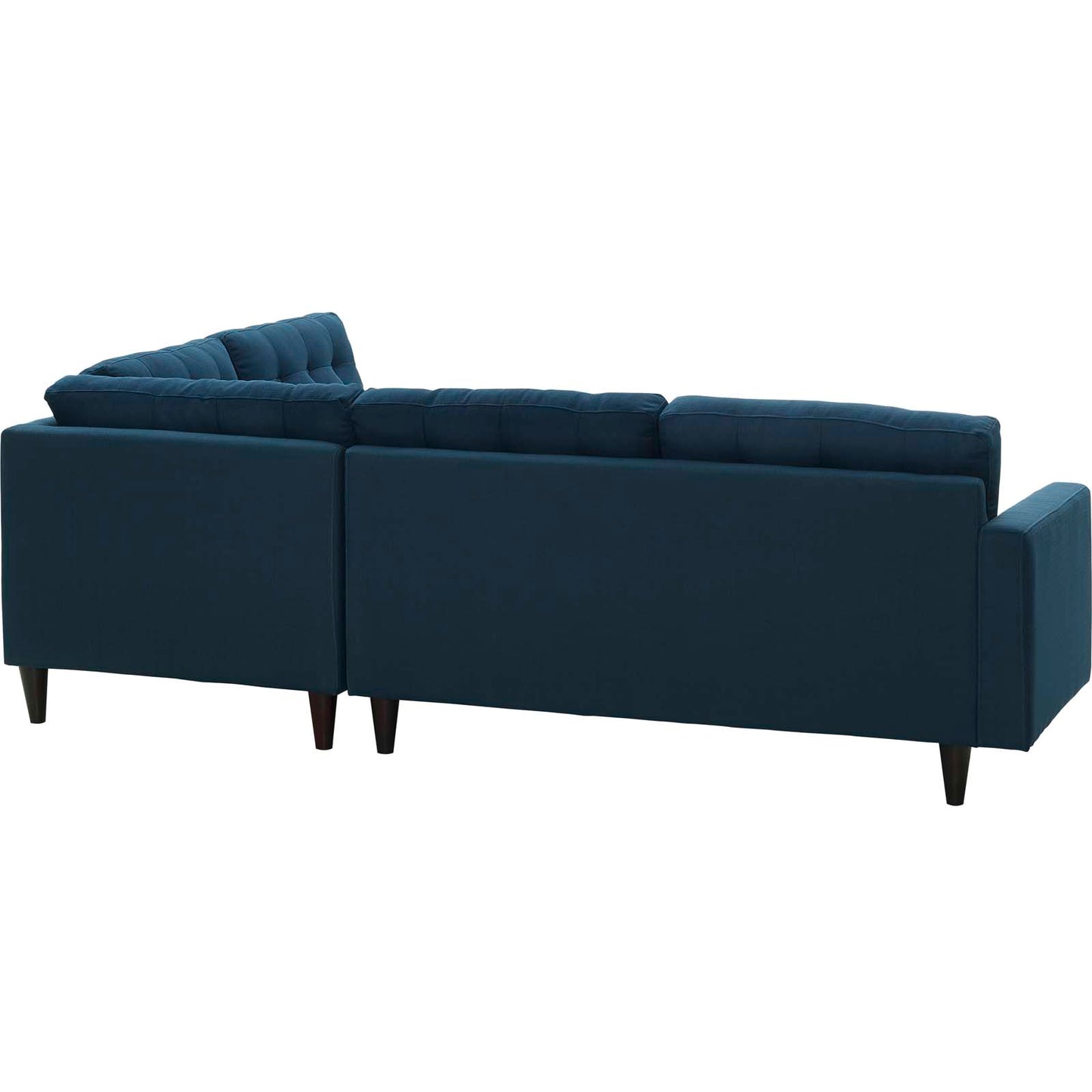 Modway Outlet Empress 2 Piece Upholstered Fabric Right Facing Bumper Sectional by Modway  Living Room Furniture Azure - EEI-2797-AZU