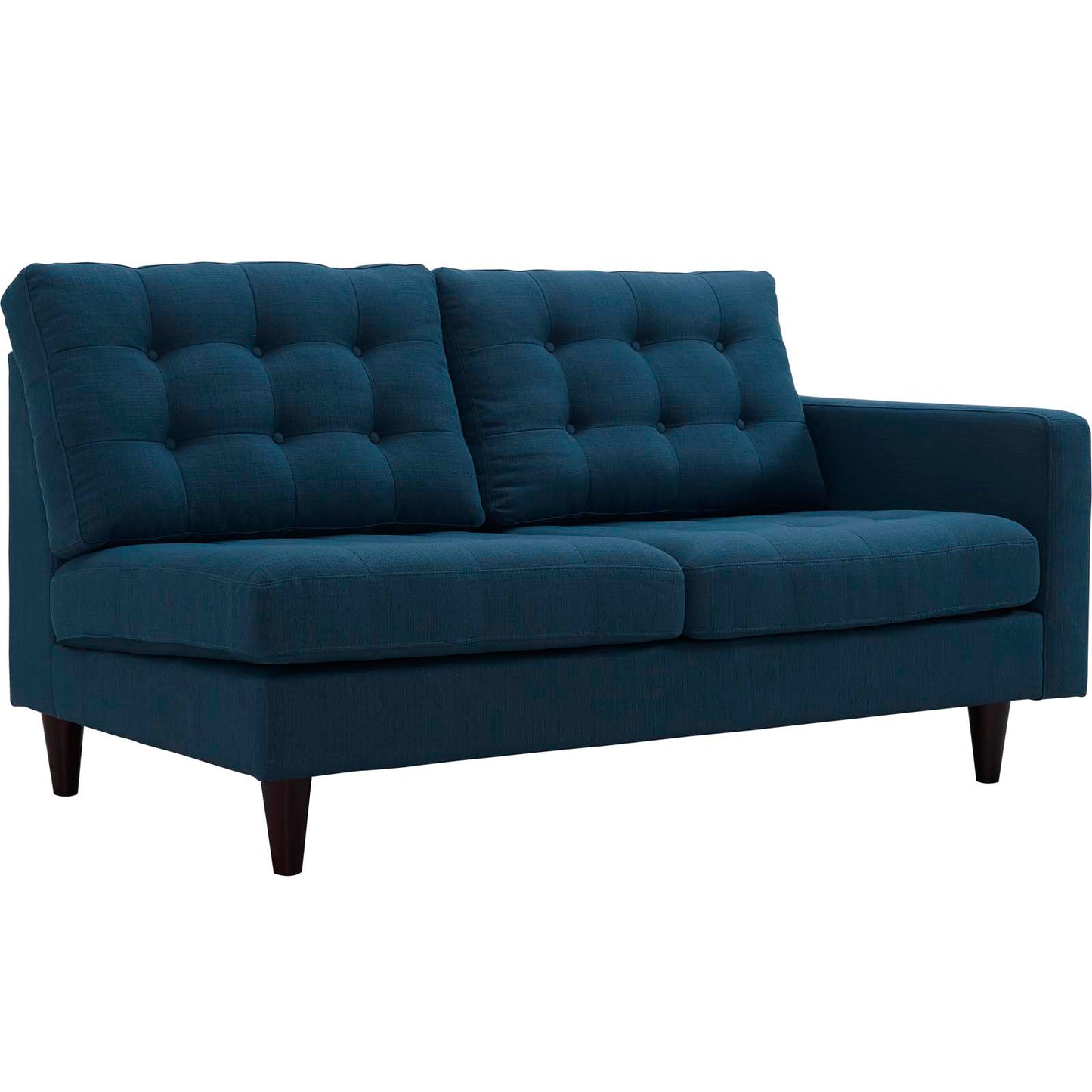 Modway Outlet Empress 2 Piece Upholstered Fabric Left Facing Bumper Sectional by Modway  Living Room Furniture Azure - EEI-2798-AZU