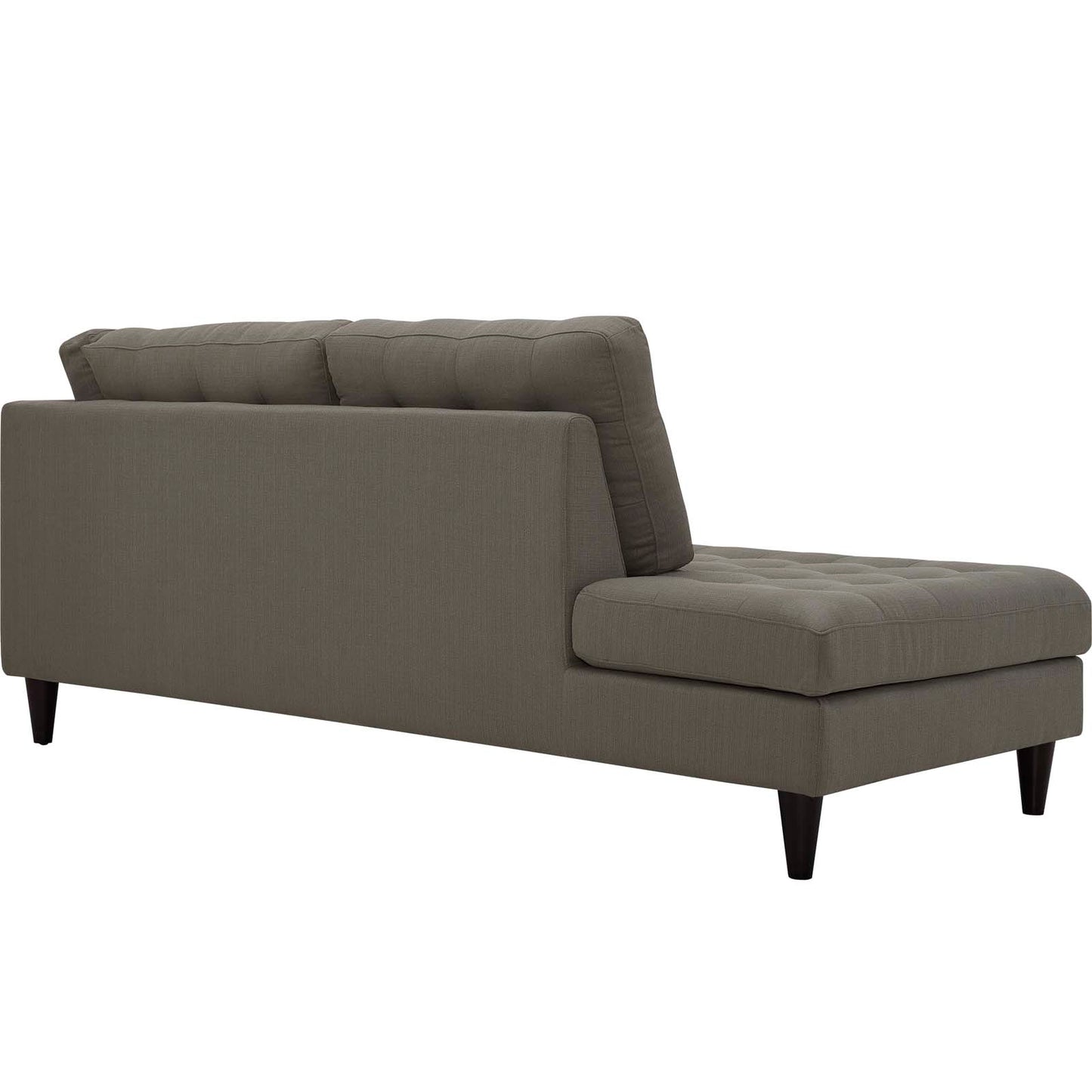 Modway Outlet Empress 2 Piece Upholstered Fabric Left Facing Bumper Sectional by Modway  Living Room Furniture Granite - EEI-2798-GRA