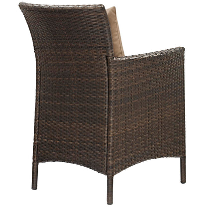Modway Outlet Conduit Outdoor Patio Wicker Rattan Dining Armchair by Modway  Outdoor Furniture Furniture Brown Mocha - EEI-2801-BRN-MOC