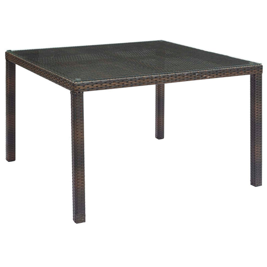 Modway Outlet Conduit 47" Outdoor Patio Wicker Rattan Dining Table by Modway  Outdoor Furniture Furniture Brown - EEI-2805-BRN