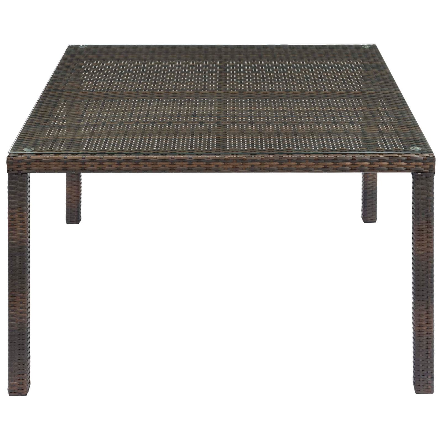Modway Outlet Conduit 47" Outdoor Patio Wicker Rattan Dining Table by Modway  Outdoor Furniture Furniture Brown - EEI-2805-BRN