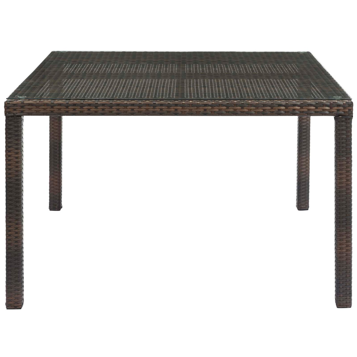 Modway Outlet Conduit 47" Outdoor Patio Wicker Rattan Dining Table by Modway  Outdoor Furniture Furniture Brown - EEI-2805-BRN
