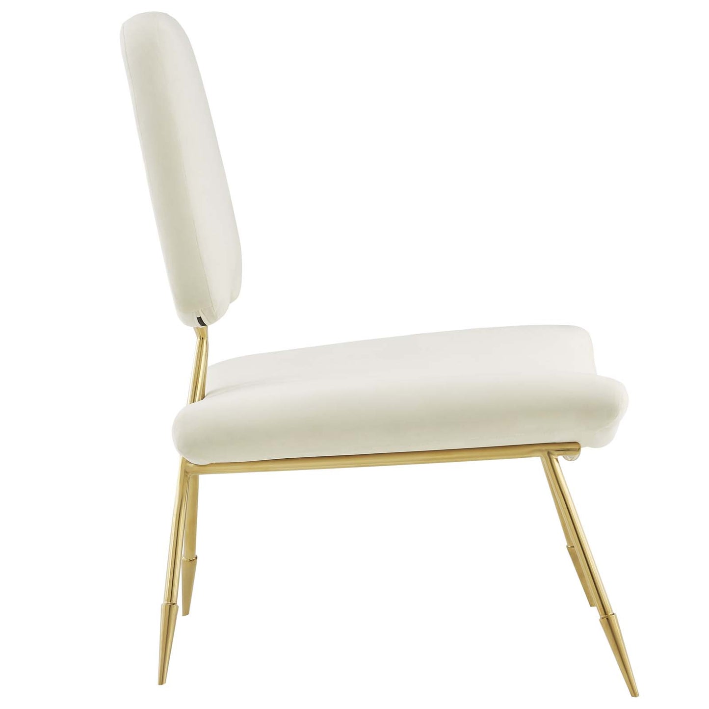 Modway Outlet Ponder Performance Velvet Lounge Chair by Modway  Living Room Furniture Ivory - EEI-2809-IVO