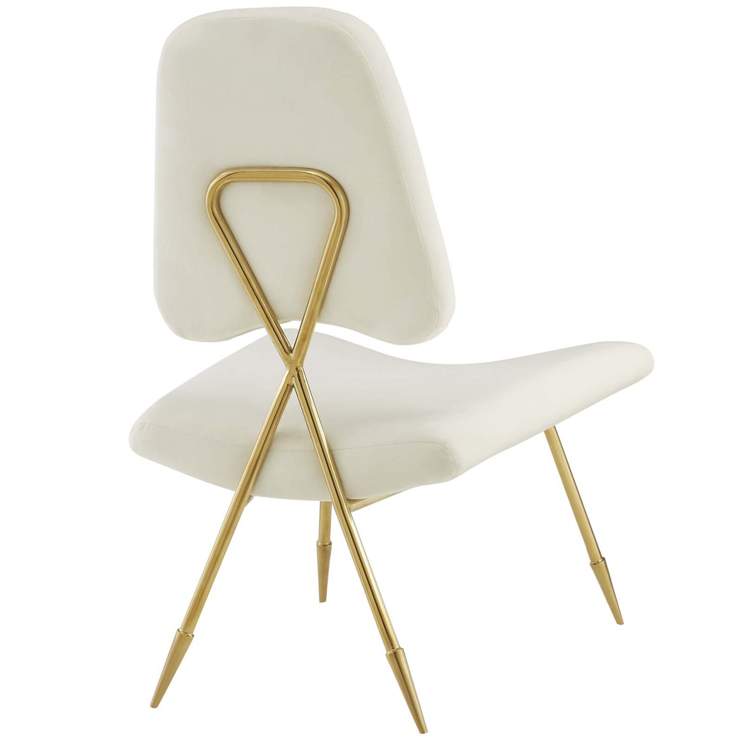 Modway Outlet Ponder Performance Velvet Lounge Chair by Modway  Living Room Furniture Ivory - EEI-2809-IVO