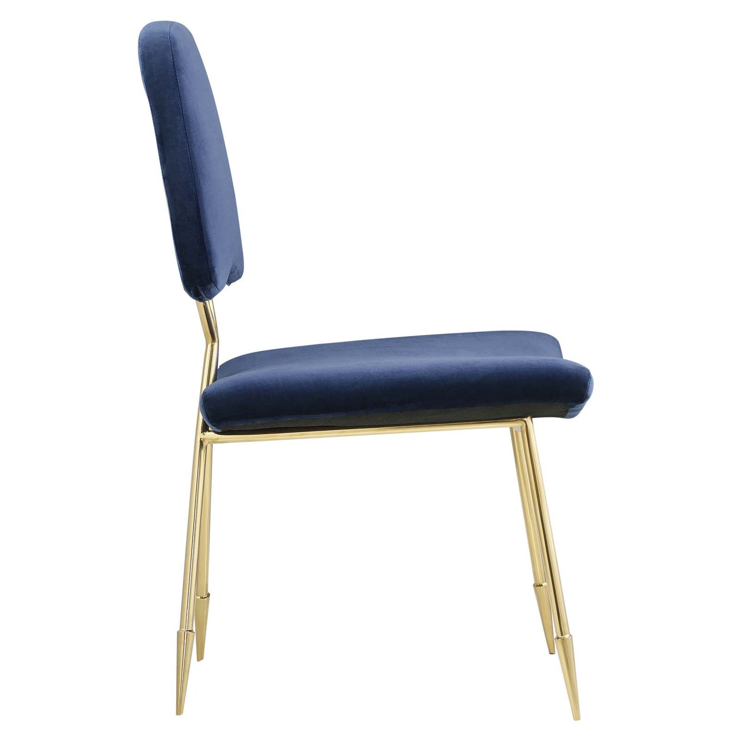 Modway Outlet Ponder Performance Velvet Dining Side Chair by Modway  Living Room Furniture Navy - EEI-2811-NAV