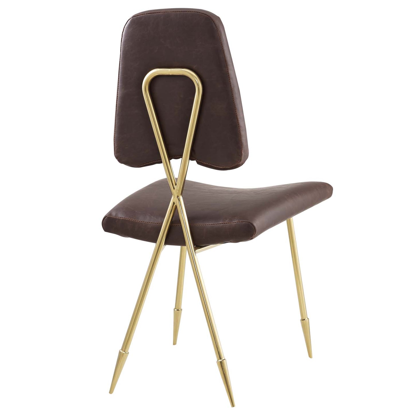 Modway Outlet Ponder Antique Faux Leather Dining Side Chair by Modway  Living Room Furniture Brown - EEI-2812-BRN