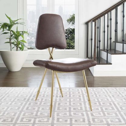 Modway Outlet Ponder Antique Faux Leather Dining Side Chair by Modway  Living Room Furniture Brown - EEI-2812-BRN