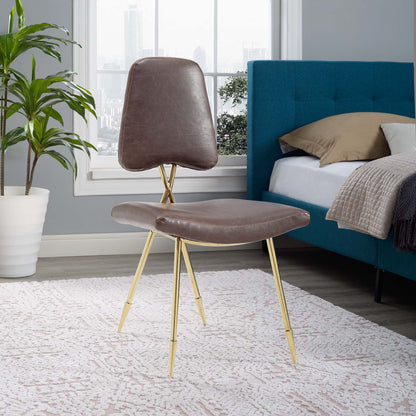 Modway Outlet Ponder Antique Faux Leather Dining Side Chair by Modway  Living Room Furniture Brown - EEI-2812-BRN