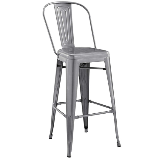 Modway Outlet Promenade Bar Side Stool by Modway  Bar and Dining Furniture Gunmetal - EEI-2813-GME