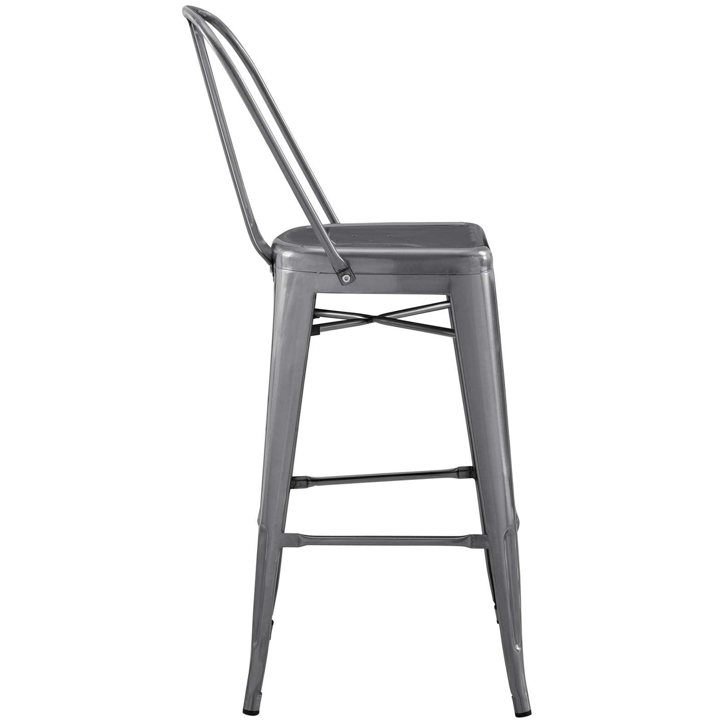 Modway Outlet Promenade Bar Side Stool by Modway  Bar and Dining Furniture Gunmetal - EEI-2813-GME