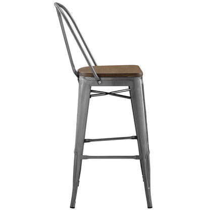 Modway Outlet Promenade Bar Stool by Modway  Bar and Dining Furniture Gunmetal - EEI-2814-GME