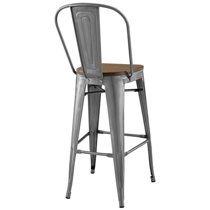 Modway Outlet Promenade Bar Stool by Modway  Bar and Dining Furniture Gunmetal - EEI-2814-GME