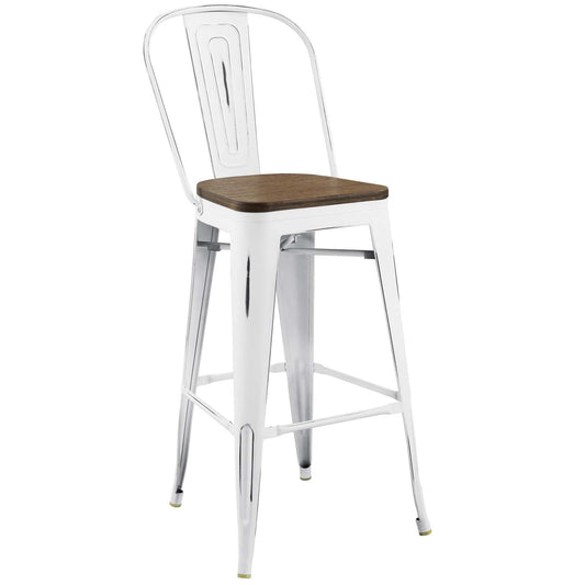 Modway Outlet Promenade Bar Stool by Modway  Bar and Dining Furniture White - EEI-2814-WHI