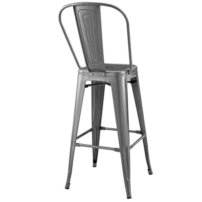 Modway Outlet Promenade Metal Bar Side Stool by Modway  Bar and Dining Furniture Gunmetal - EEI-2815-GME