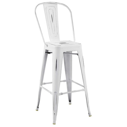 Modway Outlet Promenade Metal Bar Side Stool by Modway  Bar and Dining Furniture White - EEI-2815-WHI