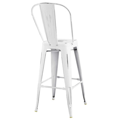 Modway Outlet Promenade Metal Bar Side Stool by Modway  Bar and Dining Furniture White - EEI-2815-WHI