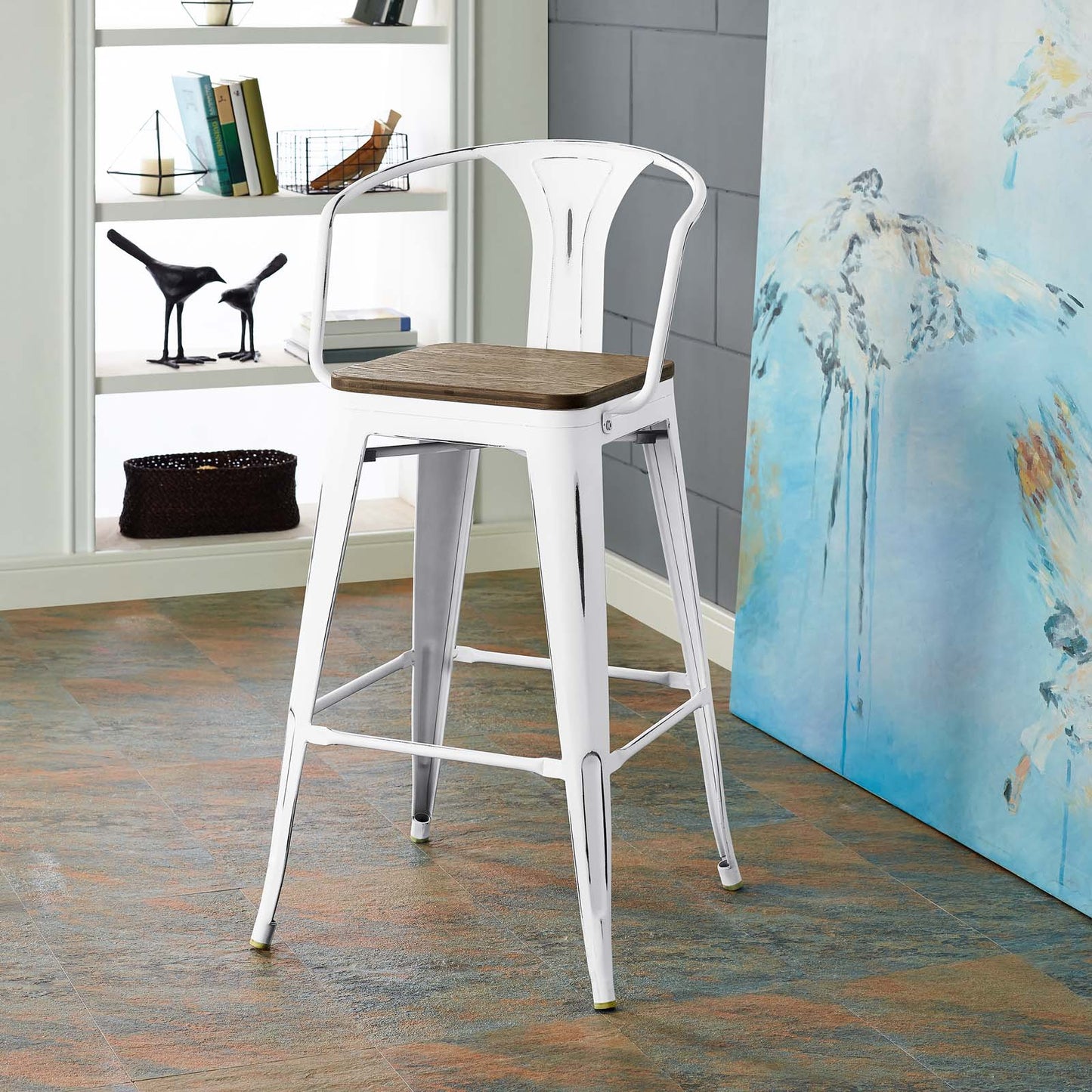 Modway Outlet Promenade Bar Stool by Modway  Bar and Dining Furniture White - EEI-2818-WHI