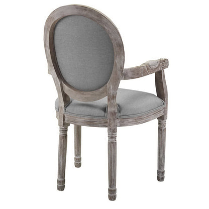 Modway Outlet Emanate Vintage French Upholstered Fabric Dining Armchair by Modway  Bar and Dining Furniture Light Gray - EEI-2823-LGR