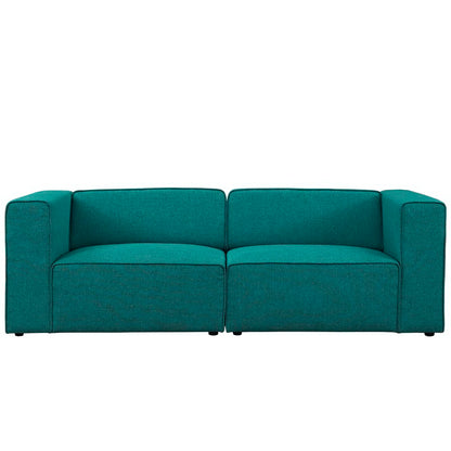 Modway Outlet Mingle 2 Piece Upholstered Fabric Sectional Sofa Set by Modway  Living Room Furniture Teal - EEI-2825-TEA