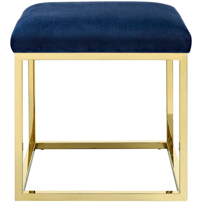 Modway Outlet Anticipate Ottoman by Modway  Living Room Furniture Gold Navy - EEI-2849-GLD-NAV