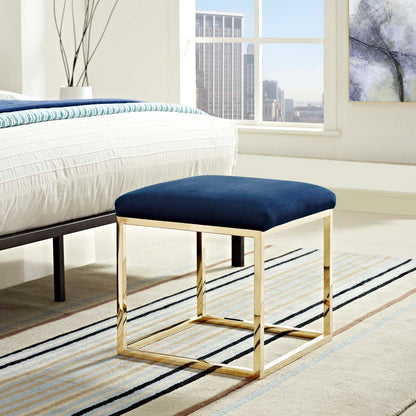 Modway Outlet Anticipate Ottoman by Modway  Living Room Furniture Gold Navy - EEI-2849-GLD-NAV