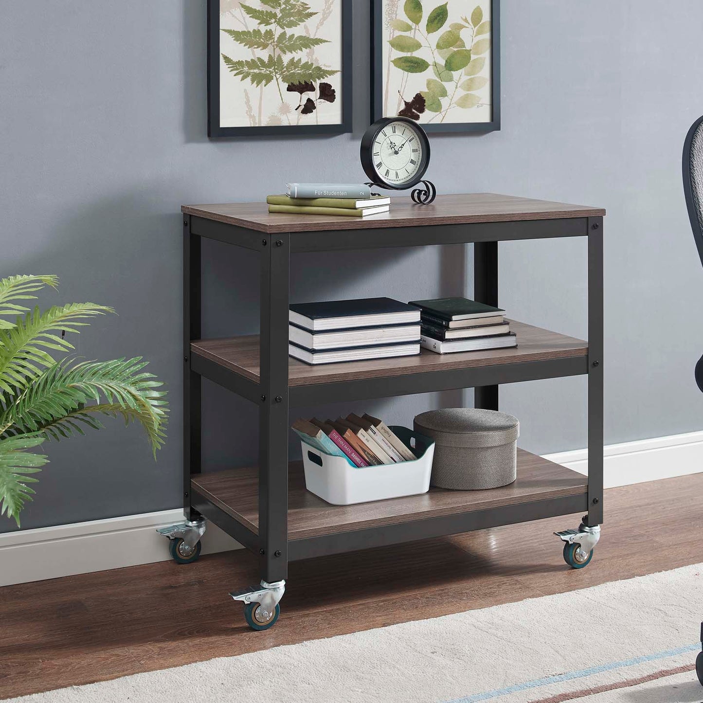 Modway Outlet Vivify Tiered Serving Stand by Modway  Bar and Dining Furniture Gray Walnut - EEI-2853-GRY-WAL