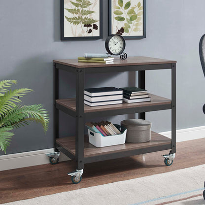 Modway Outlet Vivify Tiered Serving Stand by Modway  Bar and Dining Furniture Gray Walnut - EEI-2853-GRY-WAL