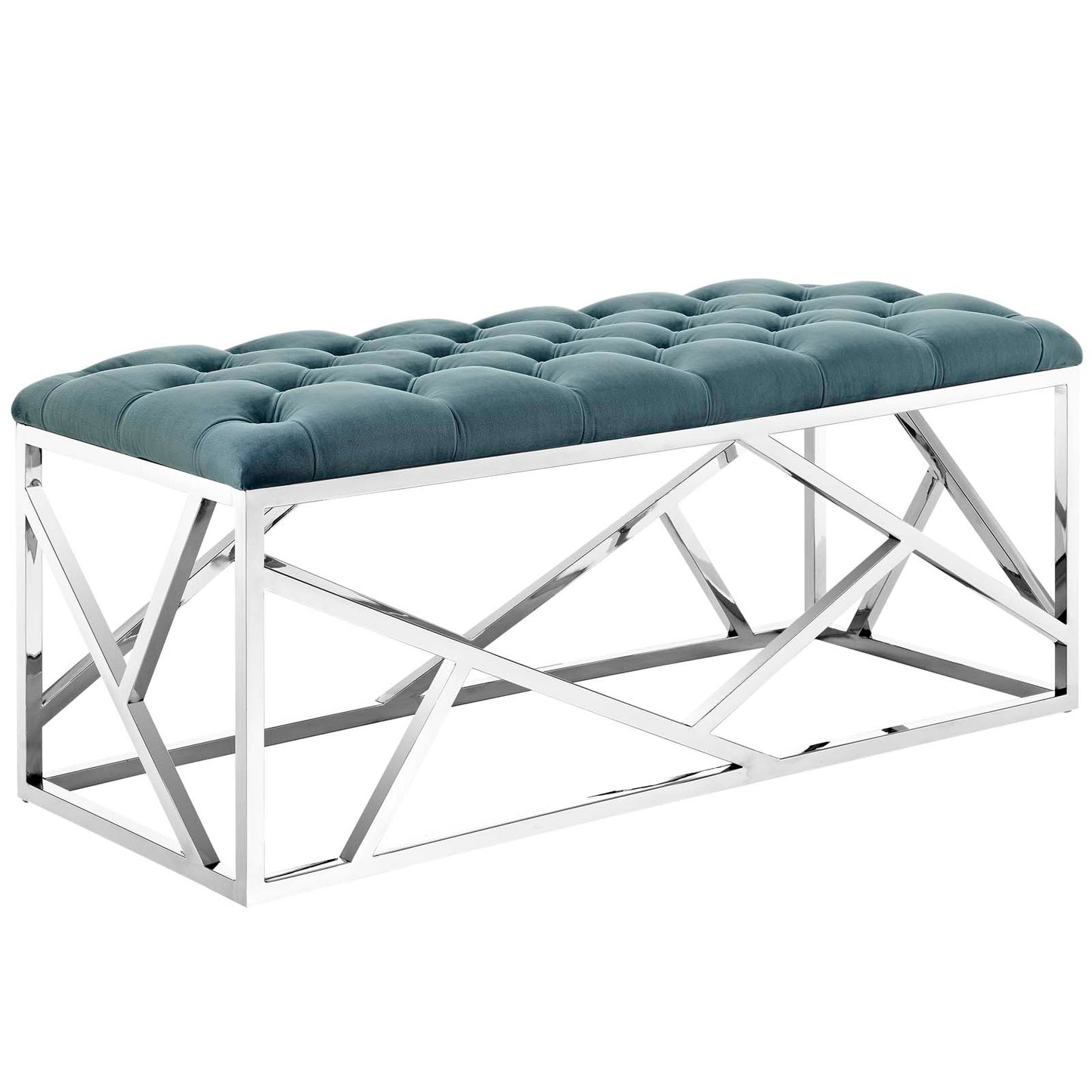 Modway Outlet Intersperse Bench by Modway  Living Room Furniture Sea Blue - EEI-2867-SLV-SEA