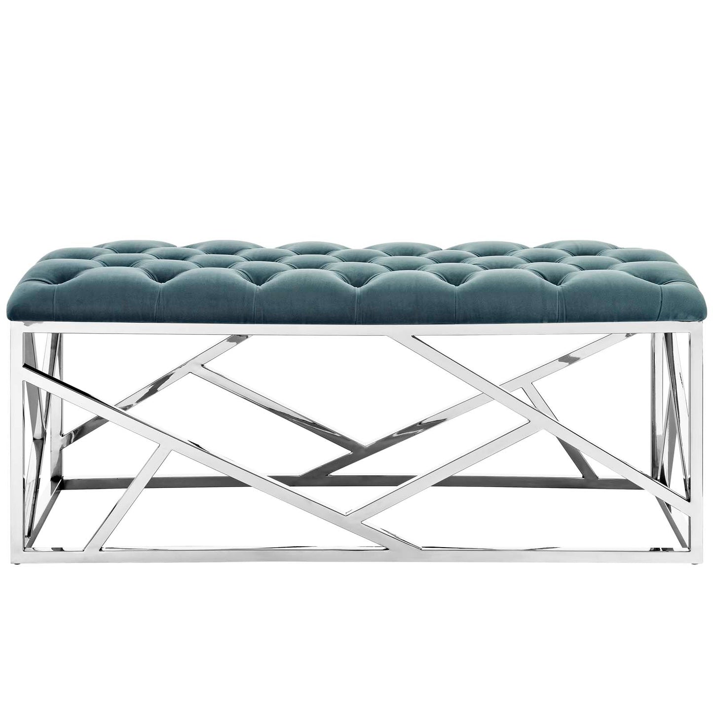 Modway Outlet Intersperse Bench by Modway  Living Room Furniture Sea Blue - EEI-2867-SLV-SEA