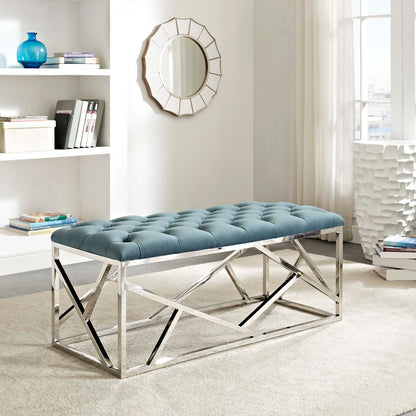 Modway Outlet Intersperse Bench by Modway  Living Room Furniture Sea Blue - EEI-2867-SLV-SEA