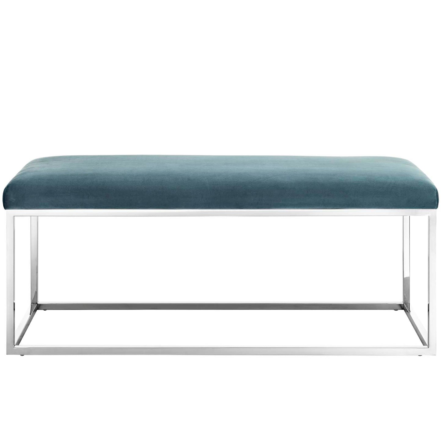Modway Outlet Anticipate Performance Velvet Bench by Modway  Living Room Furniture Sea Blue - EEI-2869-SLV-SEA