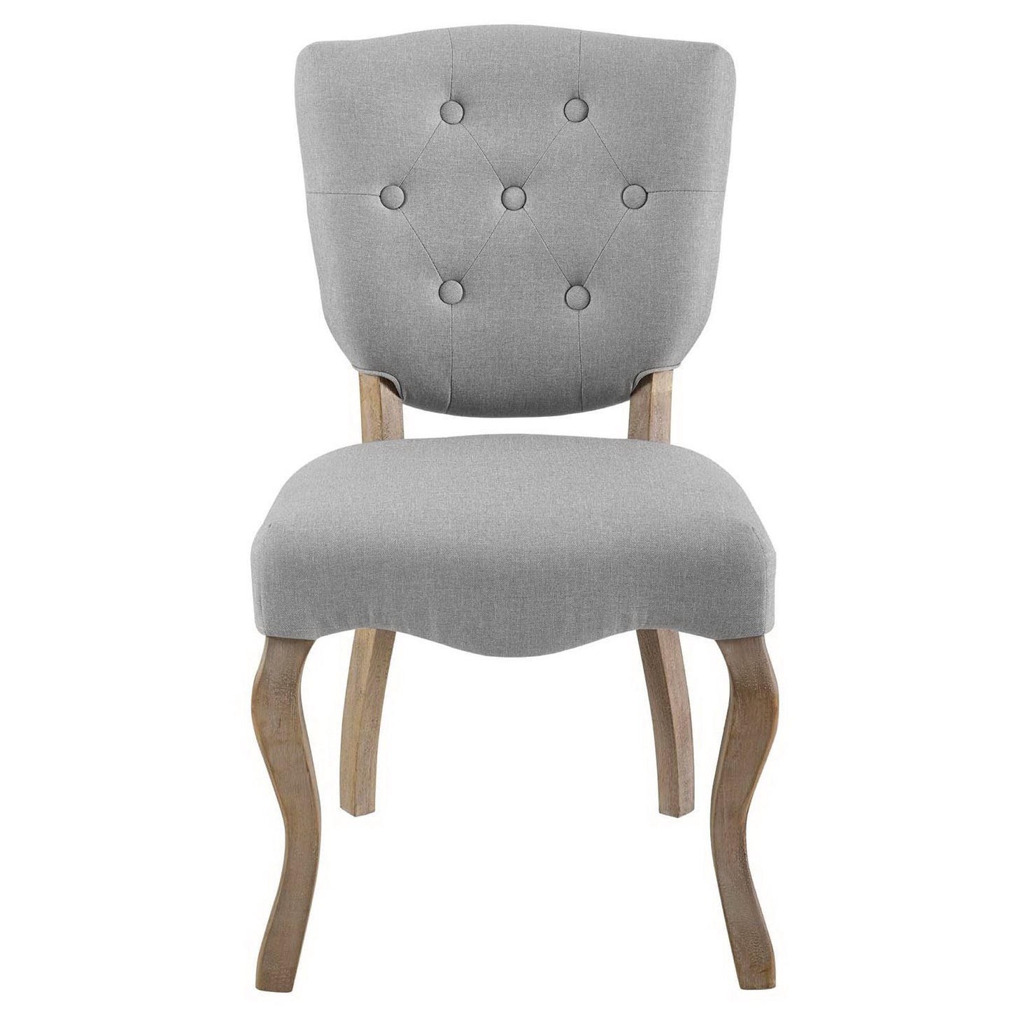 Modway Outlet Array Vintage French Upholstered Dining Side Chair by Modway  Bar and Dining Furniture Light Gray - EEI-2878-LGR