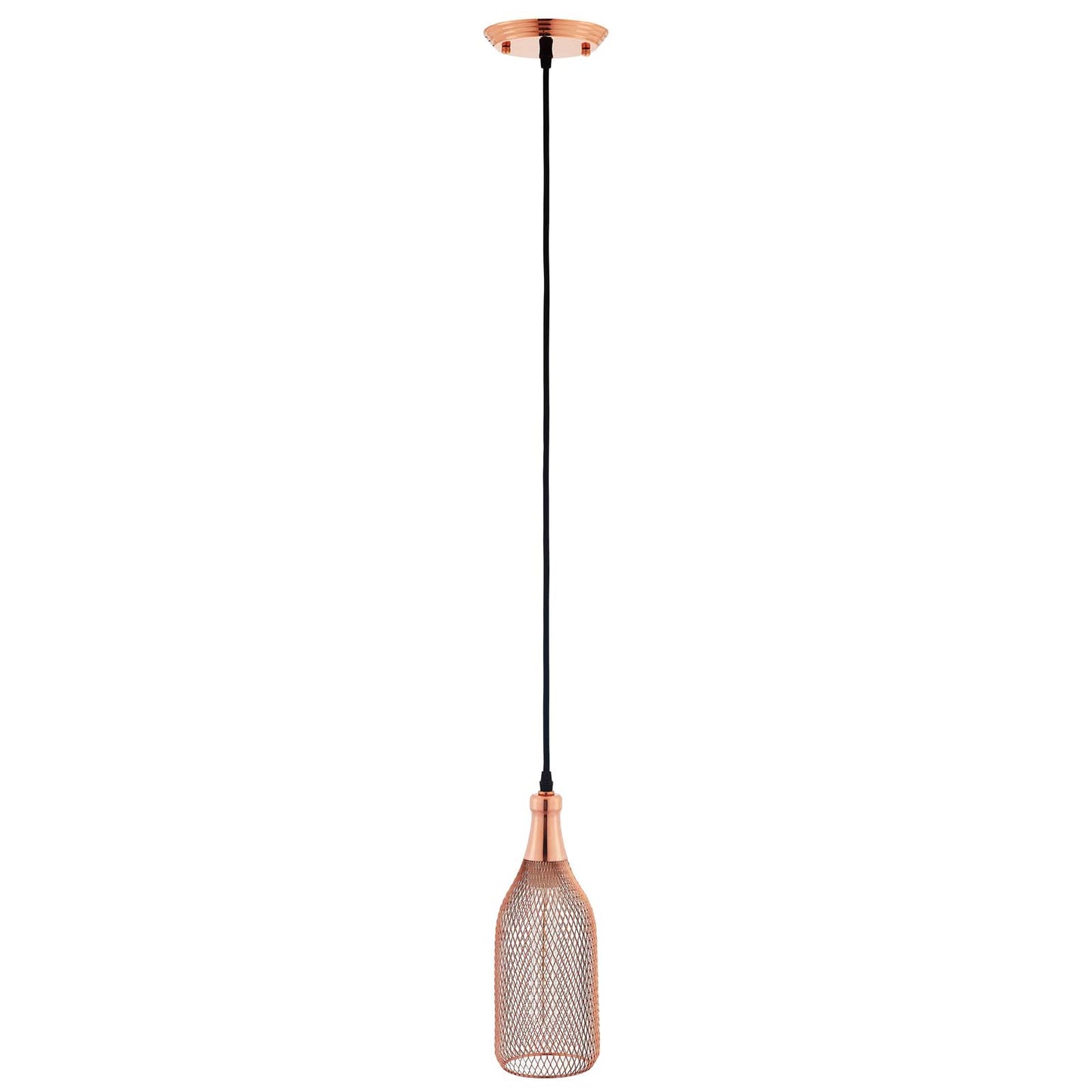 Modway Outlet Glimmer Bottle-Shaped Rose Gold Pendant Light by Modway  Lighting Lighting  - EEI-2900