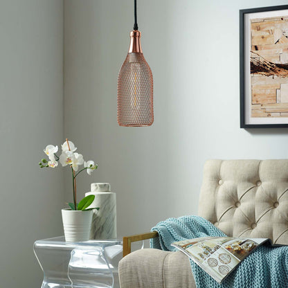 Modway Outlet Glimmer Bottle-Shaped Rose Gold Pendant Light by Modway  Lighting Lighting  - EEI-2900