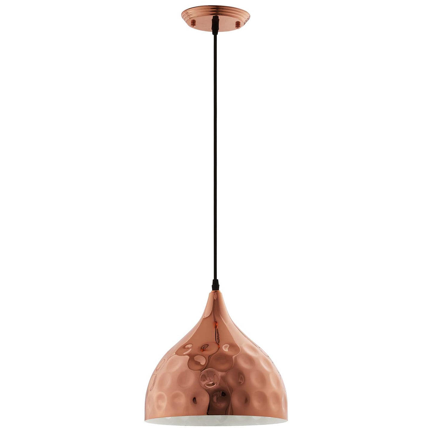Modway Outlet Dimple 11" Bell-Shaped Rose Gold Pendant Light by Modway  Lighting Lighting  - EEI-2904