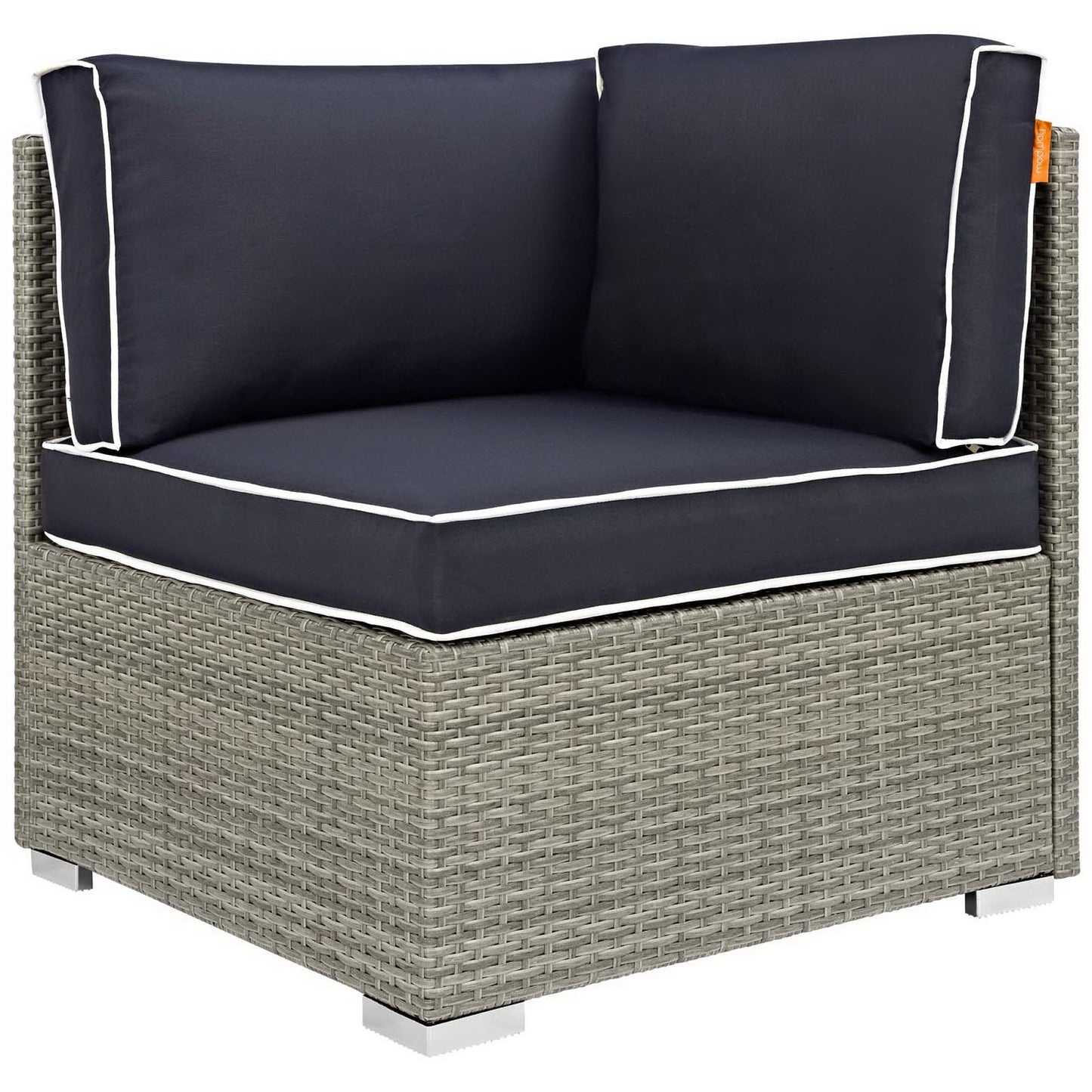 Modway Outlet Repose Outdoor Patio Corner by Modway  Outdoor Furniture Furniture Light Gray Navy - EEI-2956-LGR-NAV