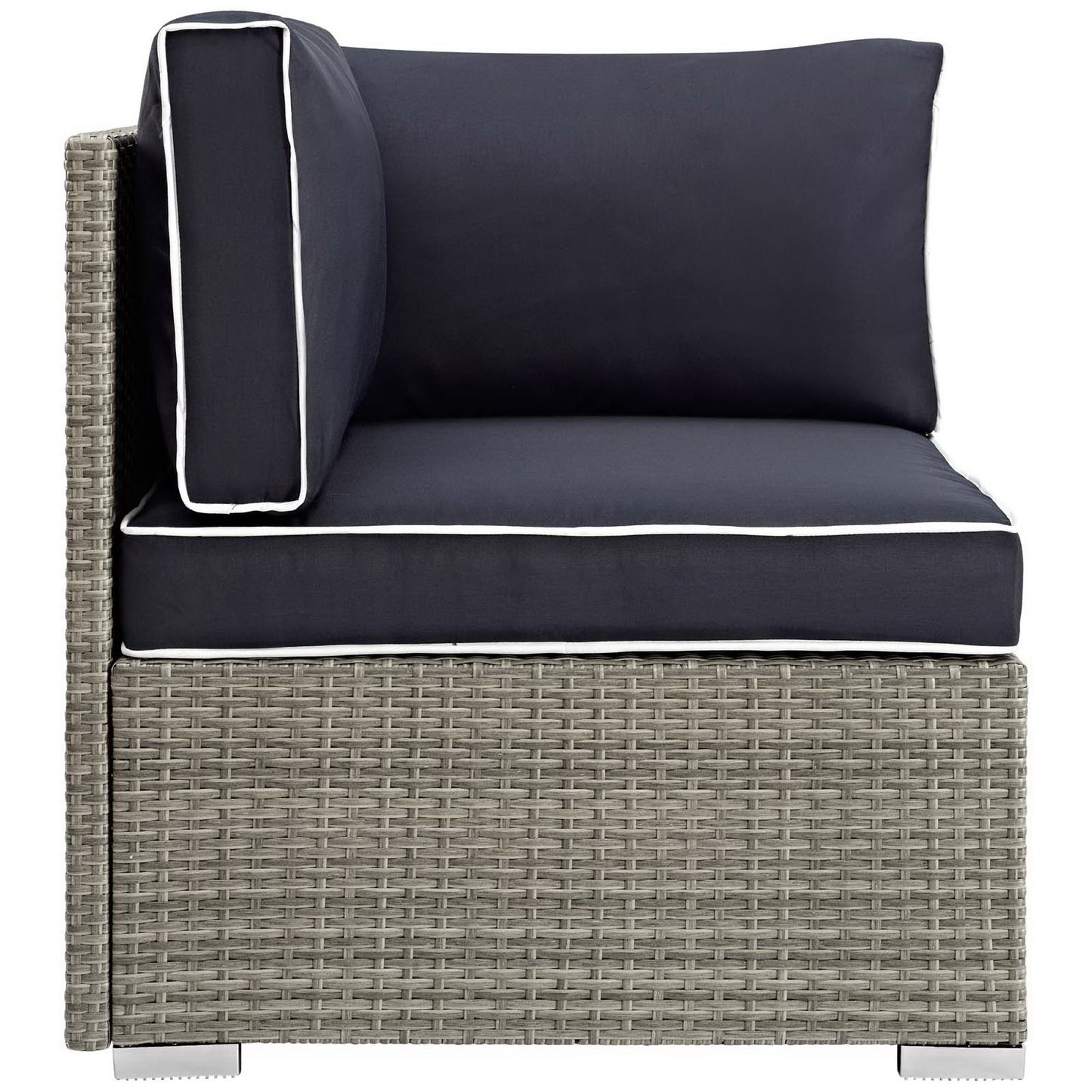 Modway Outlet Repose Outdoor Patio Corner by Modway  Outdoor Furniture Furniture Light Gray Navy - EEI-2956-LGR-NAV